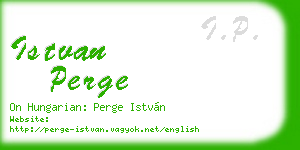 istvan perge business card